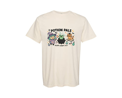 brand:Comfort Colors|color:Ivory|Potion Pals Halloween Graphic T-Shirt