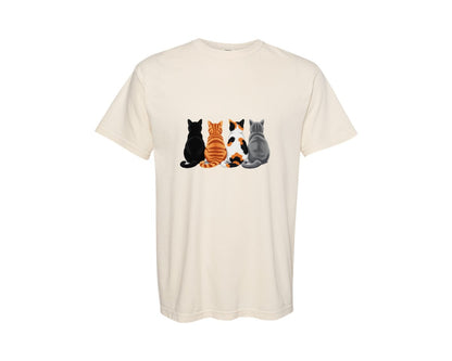 brand:Comfort Colors|color:Ivory|Cute Yarn Cat Shirt Design Graphic T-Shirt