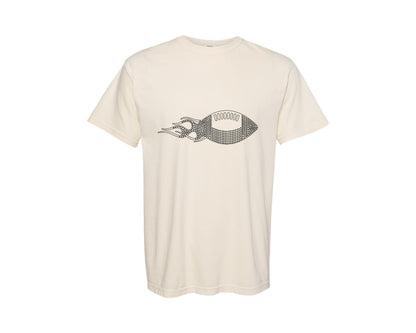 brand:Comfort Colors|color:Ivory|Football Rhinestone 3 Graphic T-Shirt