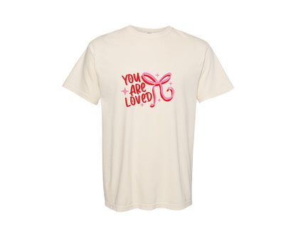 brand:Comfort Colors|color:Ivory|You Are Loved Valentine Love Graphic T-Shirt
