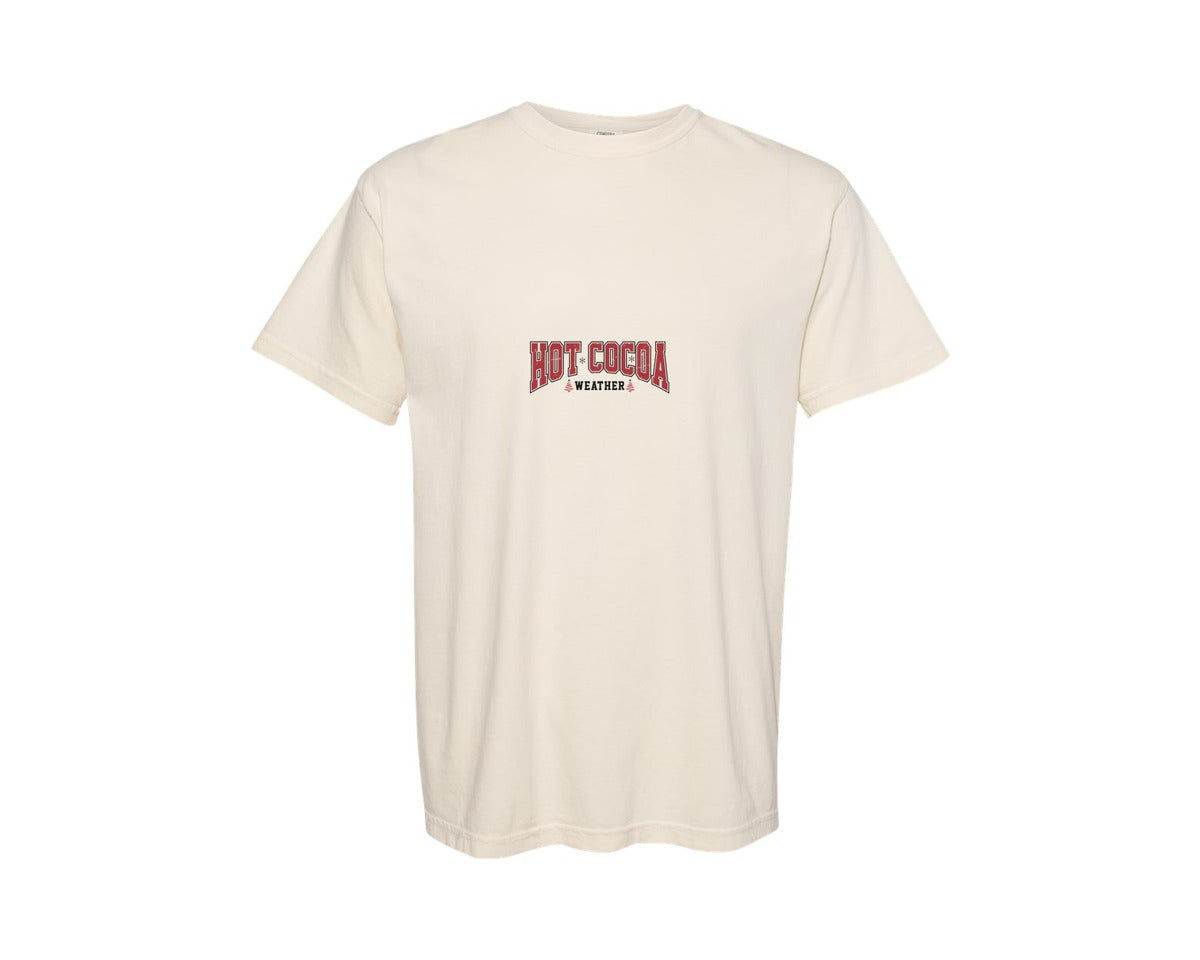 brand:Comfort Colors|color:Ivory|Christmas Winter Hot Cocoa Weather 2 Graphic T-Shirt