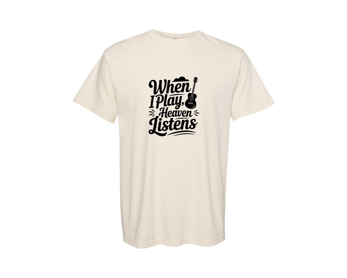 brand:Comfort Colors|color:Ivory|Guitar 4 Graphic T-Shirt