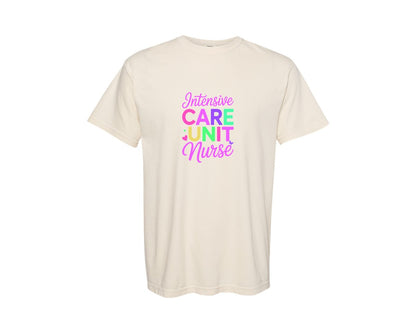 brand:Comfort Colors|color:Ivory|Bold Icu Nurse Graphic Design Graphic T-Shirt