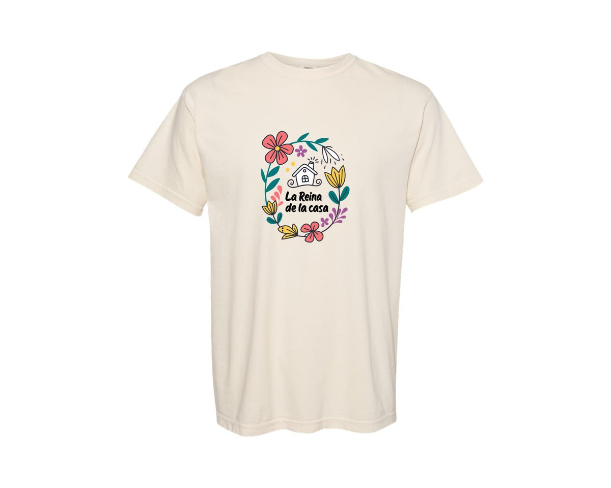 brand:Comfort Colors|color:Ivory|Floral Spanish Quote For Mothers Day Graphic T-Shirt