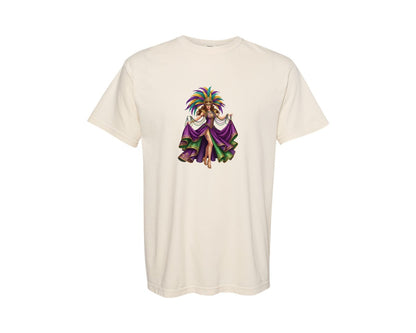 brand:Comfort Colors|color:Ivory|Mardi Gras Girl Graphic T-Shirt