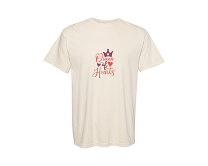 brand:Comfort Colors|color:Ivory|Queen Of Hearts Design 12 Graphic T-Shirt
