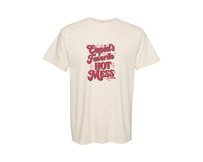 brand:Comfort Colors|color:Ivory|Valentine Cupids Favorite Graphic T-Shirt