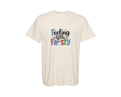 brand:Comfort Colors|color:Ivory|Christmas Snowman Little Frosty Graphic T-Shirt