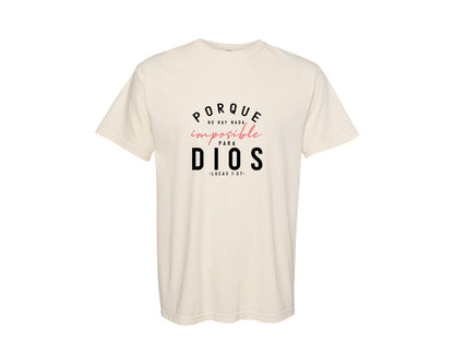 brand:Comfort Colors|color:Ivory|Frases Religiosas Spanish Quote 7 Graphic T-Shirt