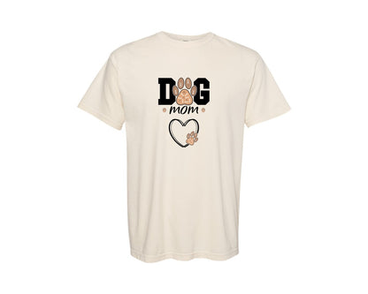 brand:Comfort Colors|color:Ivory|Dog Mom Dog Mom Sleeve Paws Graphic T-Shirt