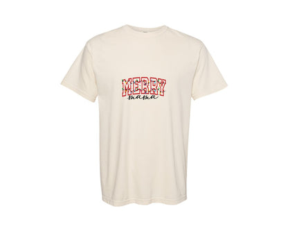 brand:Comfort Colors|color:Ivory|Merry Mama Christmas 2 Graphic T-Shirt