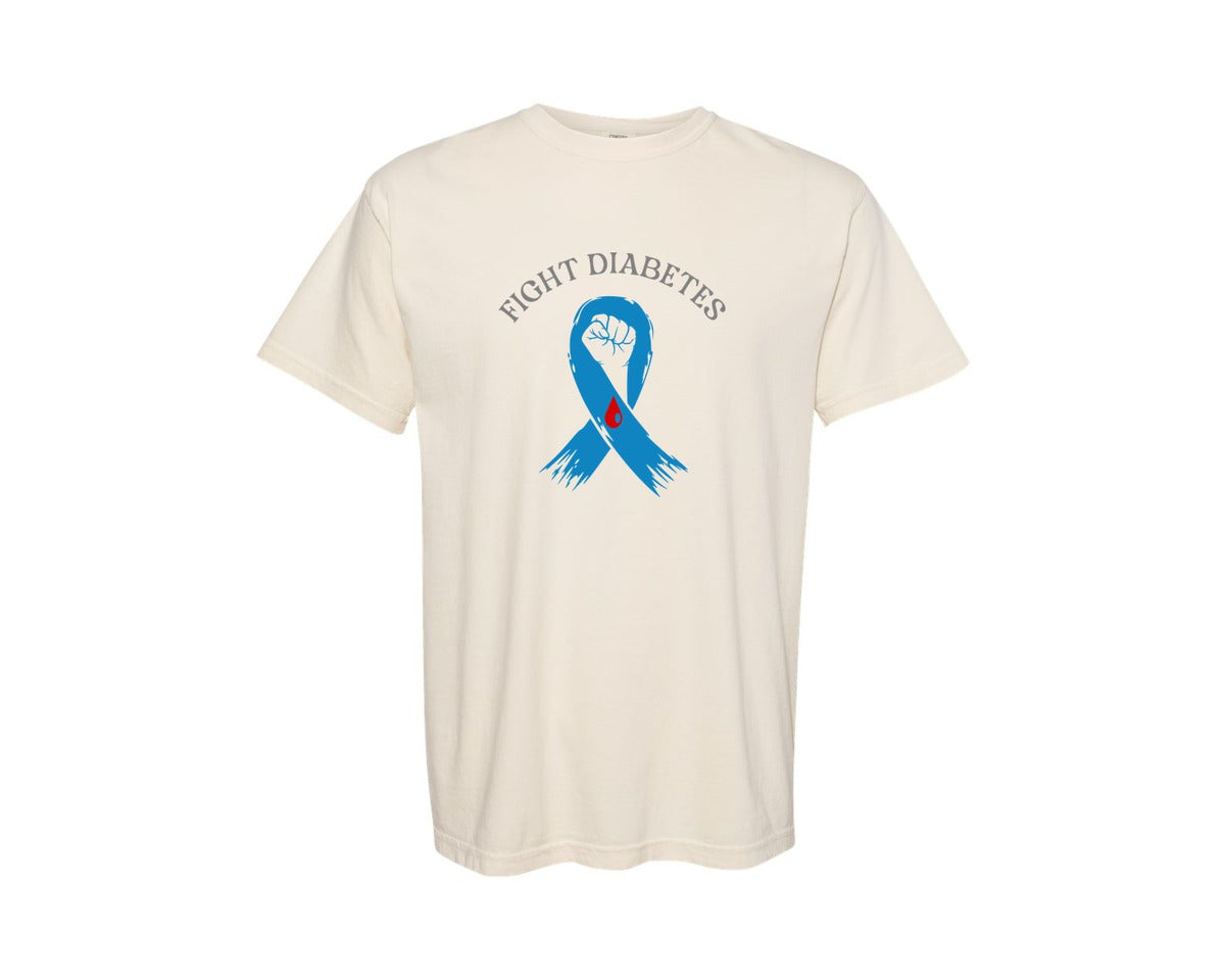 brand:Comfort Colors|color:Ivory|Diabetes Awareness 2 Graphic T-Shirt
