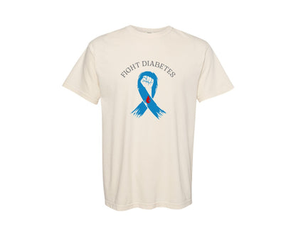 brand:Comfort Colors|color:Ivory|Diabetes Awareness 2 Graphic T-Shirt