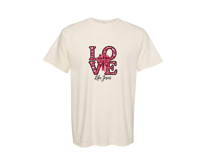brand:Comfort Colors|color:Ivory|Love Like Jesus Valentine 3 Graphic T-Shirt