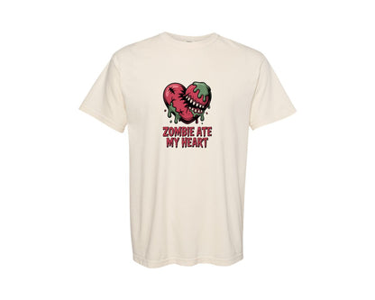 brand:Comfort Colors|color:Ivory|Valentine Embroidery 2 Graphic T-Shirt