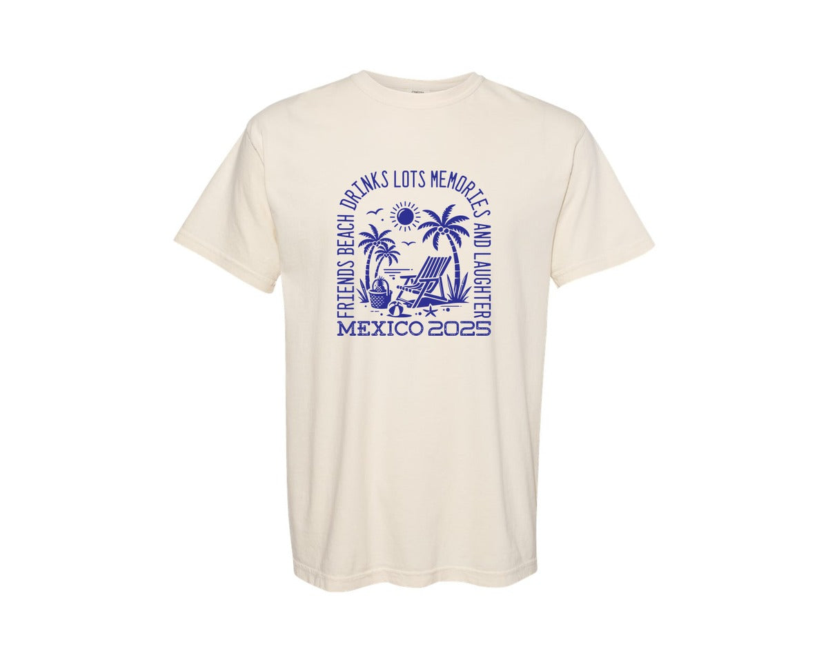 brand:Comfort Colors|color:Ivory|Mexico 2025 Family Vacation 2 Graphic T-Shirt