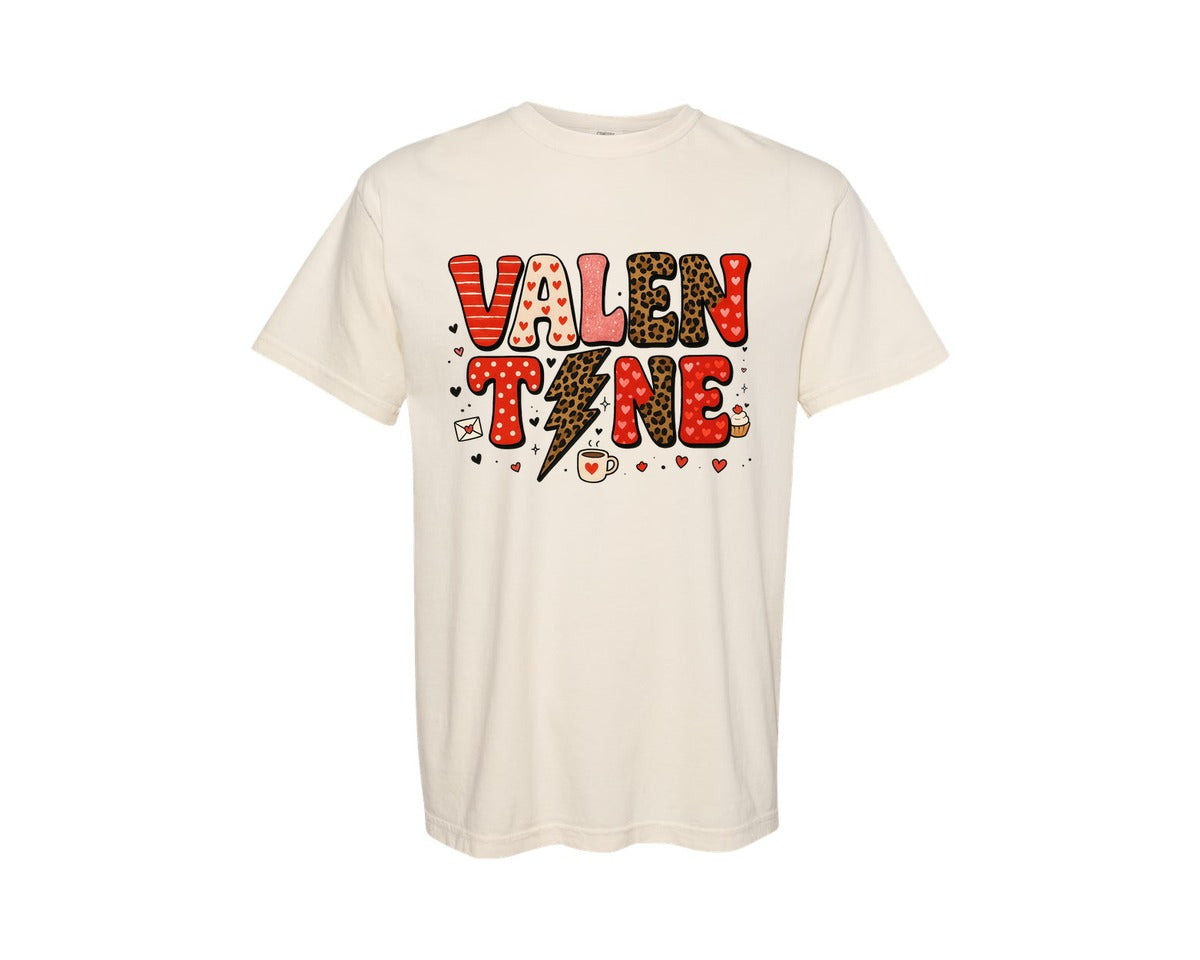 brand:Comfort Colors|color:Ivory|Valentine Valentines Day Graphic T-Shirt