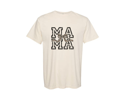 brand:Comfort Colors|color:Ivory|Retro Mama Coquette Mama Camo Graphic T-Shirt