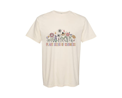 brand:Comfort Colors|color:Ivory|Teacher Plant Seeds Of Kindness Graphic T-Shirt