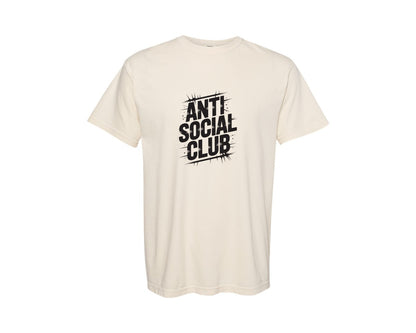 brand:Comfort Colors|color:Ivory|Anti Social Club Bold Typography Graphic T-Shirt