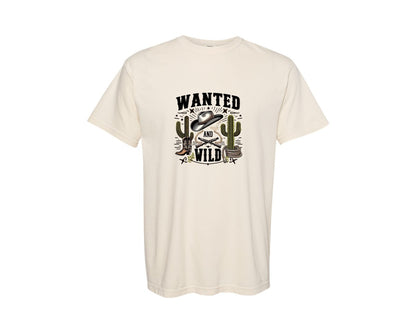 brand:Comfort Colors|color:Ivory|Western Wanted And Wild T Shirt Graphic T-Shirt
