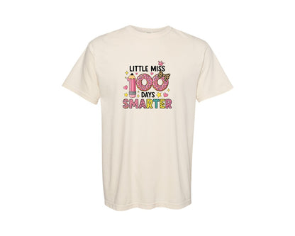 brand:Comfort Colors|color:Ivory|Cute Donut Pencil 100Th Day Of School Graphic T-Shirt