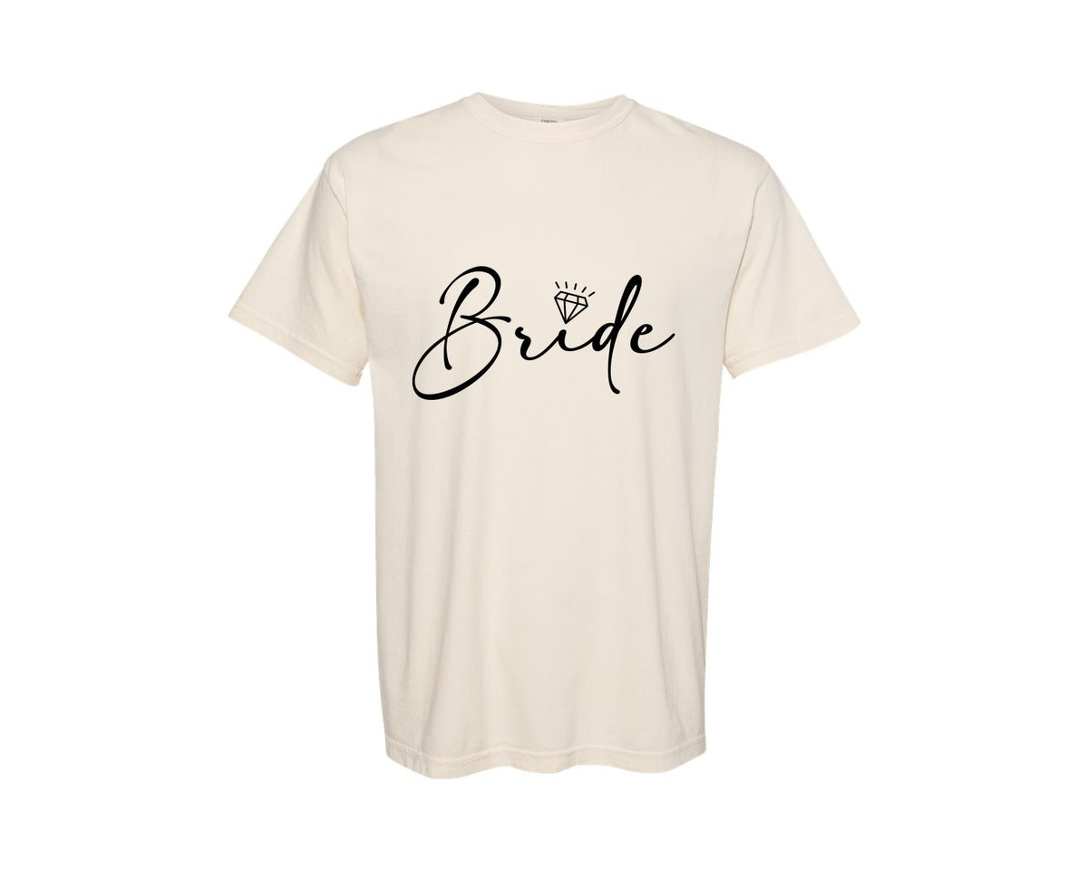 brand:Comfort Colors|color:Ivory|Bride Wedding Bridal Party 2 Graphic T-Shirt