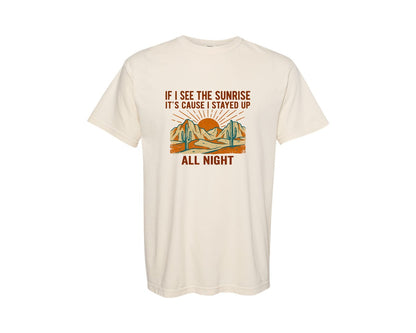 brand:Comfort Colors|color:Ivory|Trendy Western Design Western Graphic T-Shirt