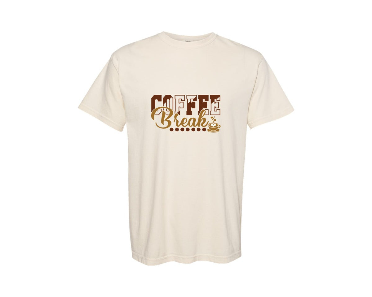 brand:Comfort Colors|color:Ivory|Coffee Break 33 Graphic T-Shirt