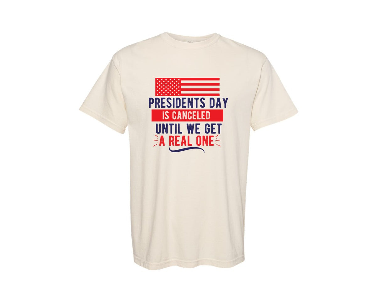 brand:Comfort Colors|color:Ivory|Presidents Day Graphic T-Shirt