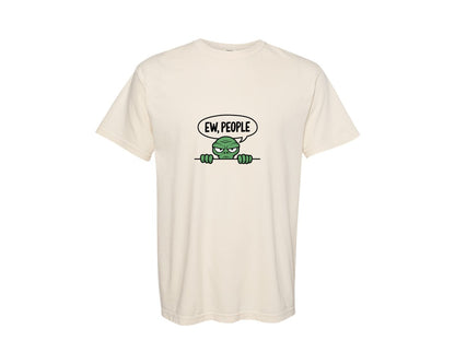 brand:Comfort Colors|color:Ivory|Ew People Alien Ufo T Shirt Design Graphic T-Shirt