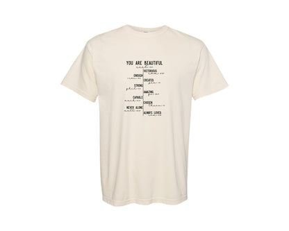 brand:Comfort Colors|color:Ivory|Created With A Purpose You Are Graphic T-Shirt
