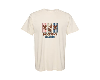 brand:Comfort Colors|color:Ivory|Touchdown Season American Football 2 Graphic T-Shirt