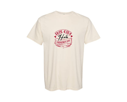 brand:Comfort Colors|color:Ivory|Anti Valentines Day 48 Graphic T-Shirt