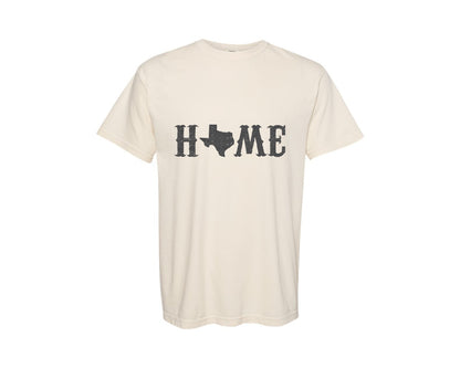 brand:Comfort Colors|color:Ivory|Texas Lettering With Texas Map Graphic T-Shirt