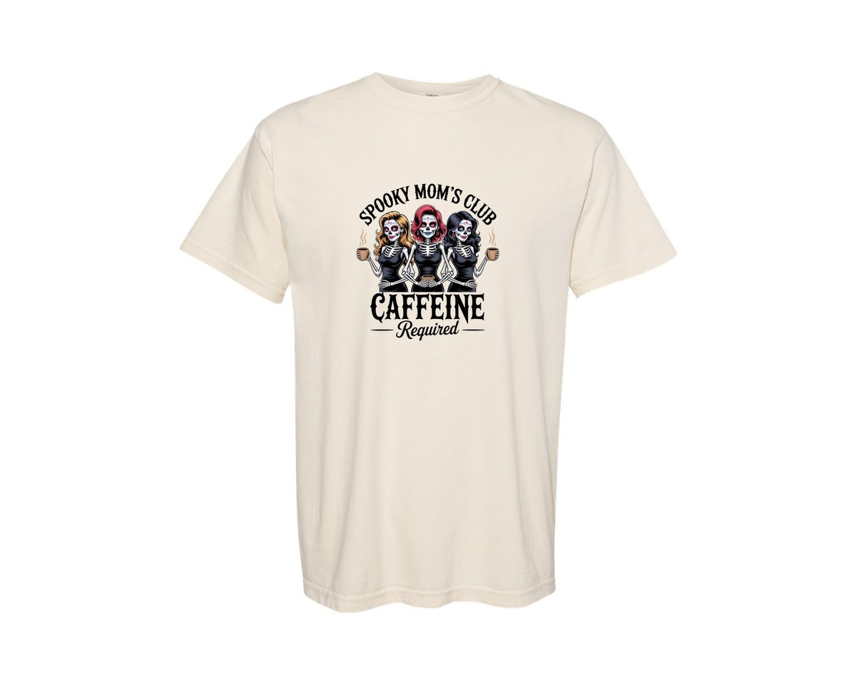 brand:Comfort Colors|color:Ivory|Spooky Moms Club Halloween Graphic T-Shirt