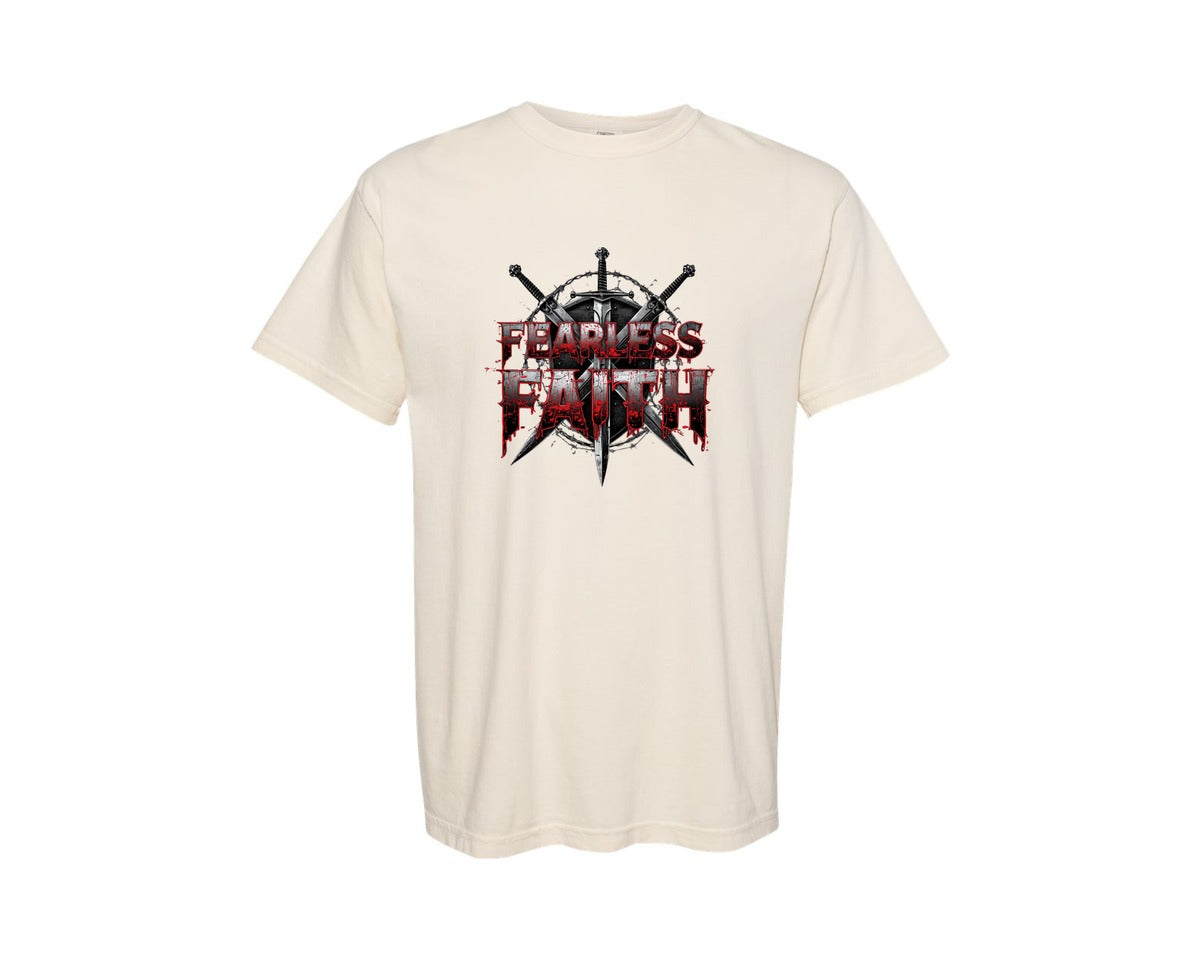 brand:Comfort Colors|color:Ivory|Fearless Faith Christian Graphic T-Shirt