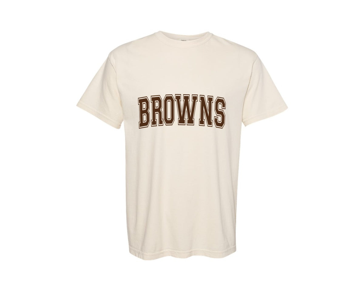 brand:Comfort Colors|color:Ivory|Browns Football Team Graphic T-Shirt