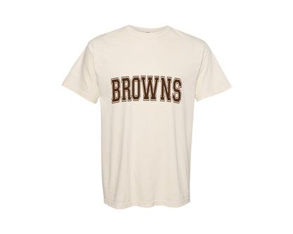 brand:Comfort Colors|color:Ivory|Browns Football Team Graphic T-Shirt