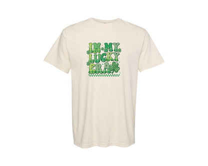 brand:Comfort Colors|color:Ivory|In My Lucky Era St Patricks Day 4 Graphic T-Shirt