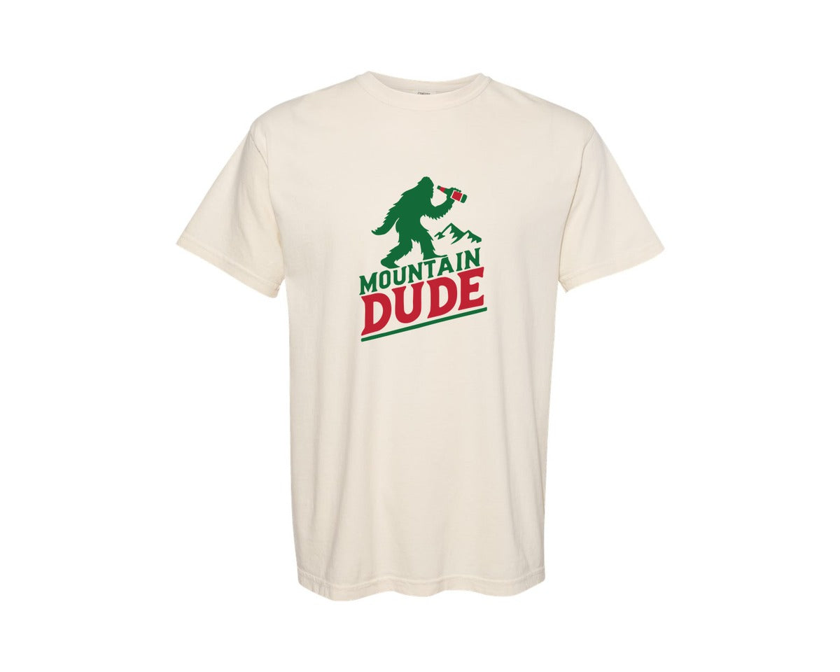 brand:Comfort Colors|color:Ivory|Mountain Dude Bigfoot Hiker Bigfoot Camp Graphic T-Shirt