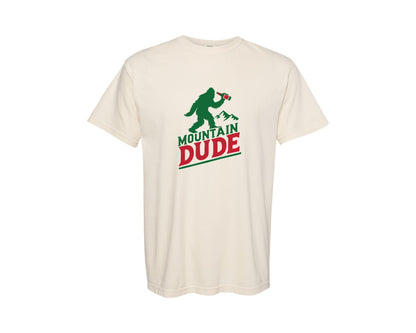 brand:Comfort Colors|color:Ivory|Mountain Dude Bigfoot Hiker Bigfoot Camp Graphic T-Shirt