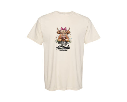 brand:Comfort Colors|color:Ivory|Apparently I Have An Attitude Funny 2 Graphic T-Shirt