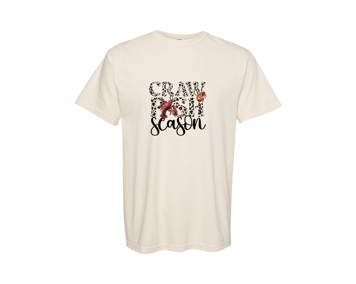 brand:Comfort Colors|color:Ivory|Crawfish Season Seafood T Shirt Graphic T-Shirt
