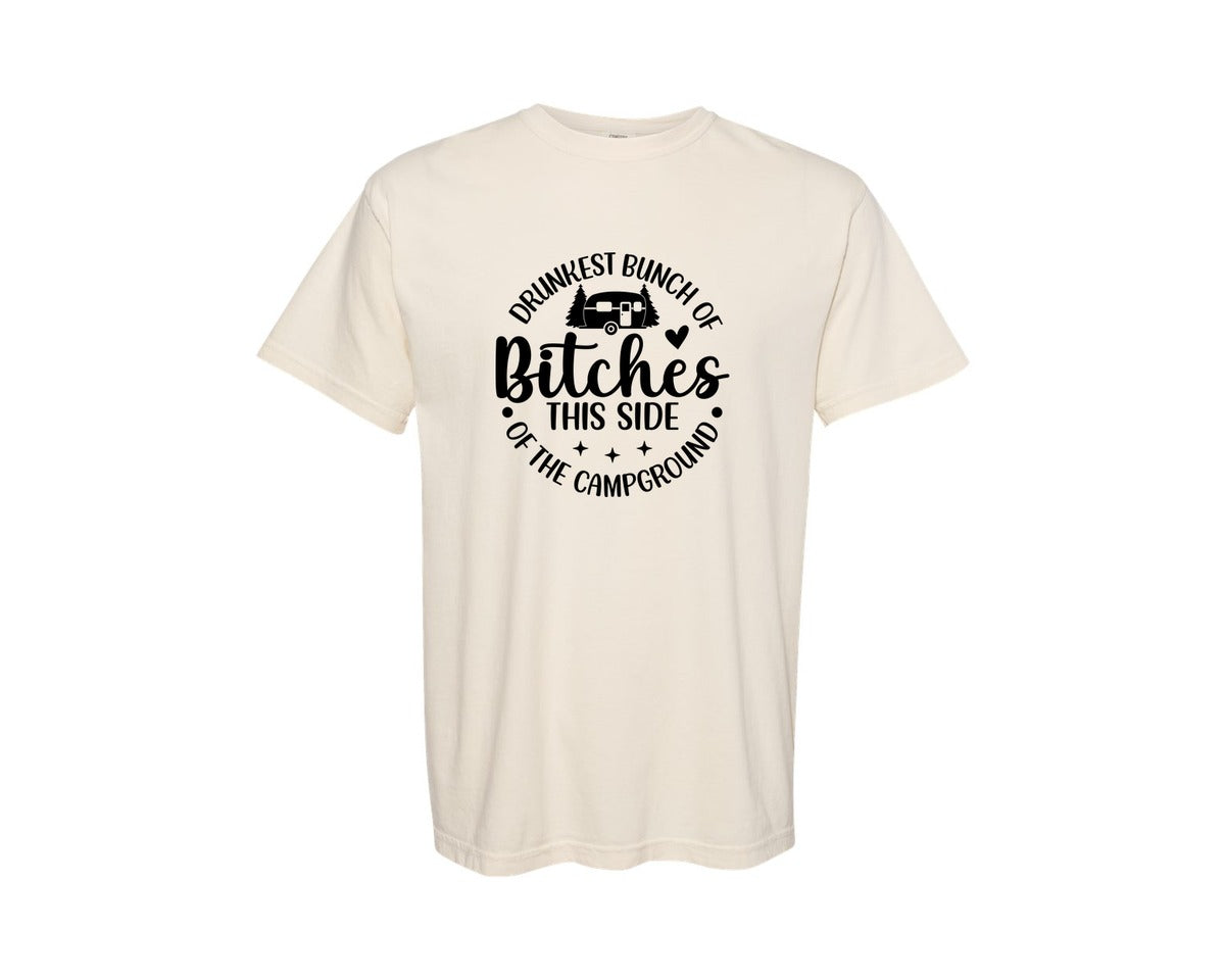 brand:Comfort Colors|color:Ivory|Drunkest Bunch Of Bitches Graphic T-Shirt