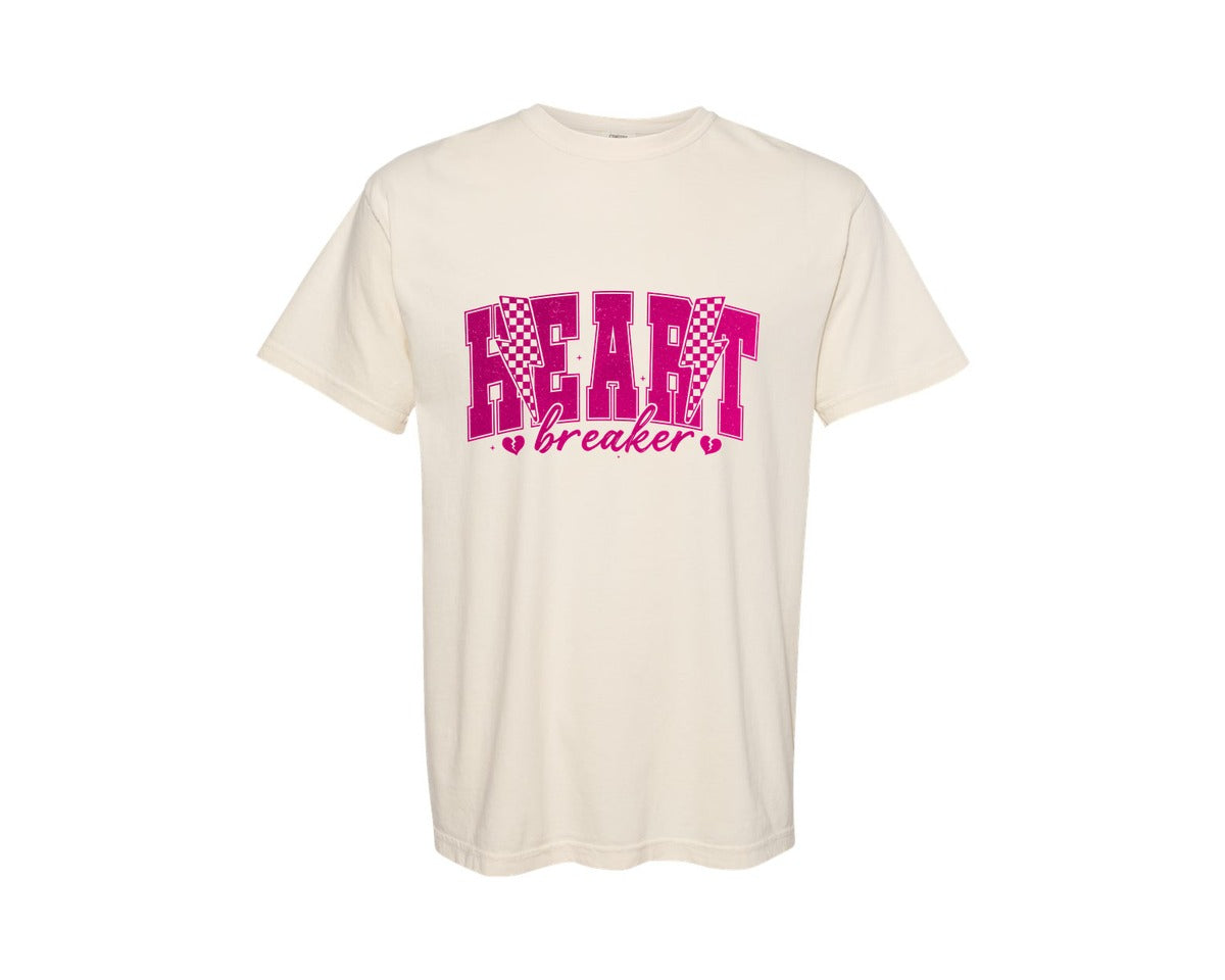 brand:Comfort Colors|color:Ivory|Heart Breaker Valentines Day 3 Graphic T-Shirt