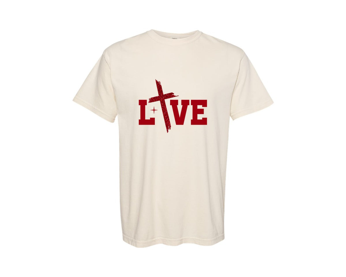 brand:Comfort Colors|color:Ivory|Christian Valentine T Shirt Design 4 Graphic T-Shirt