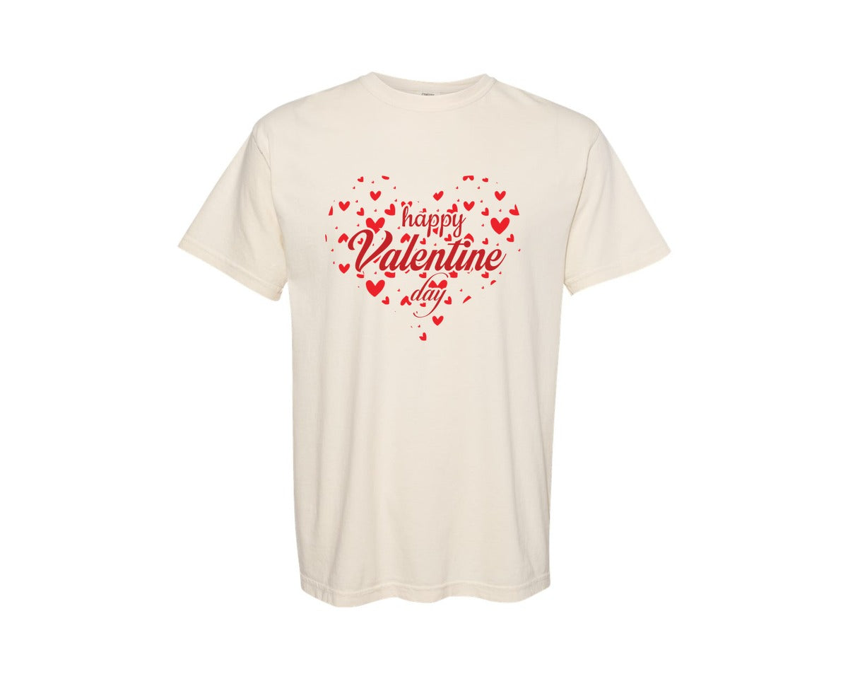 brand:Comfort Colors|color:Ivory|Happy Valentines Day 324 Graphic T-Shirt