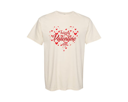 brand:Comfort Colors|color:Ivory|Happy Valentines Day 324 Graphic T-Shirt