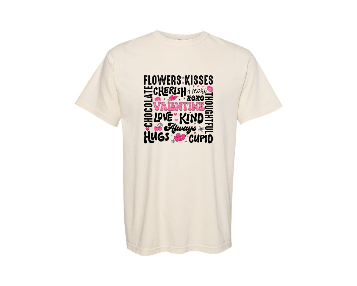 brand:Comfort Colors|color:Ivory|Happy Valentines Day 13 Graphic T-Shirt